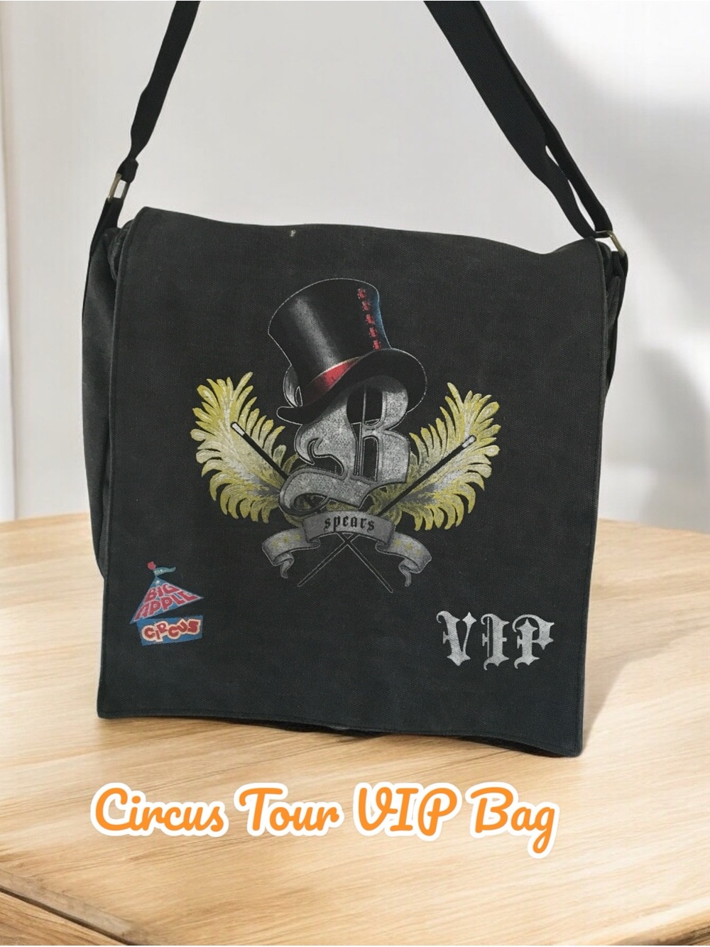 2009 Britney Spears Circus Tour VIP Black Messenger Bag